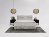 Boxspringbett mit Bettkasten 180x200 Forte Hellgrau