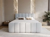 Boxspringbett mit Bettkasten 180x200 Cloud Grau