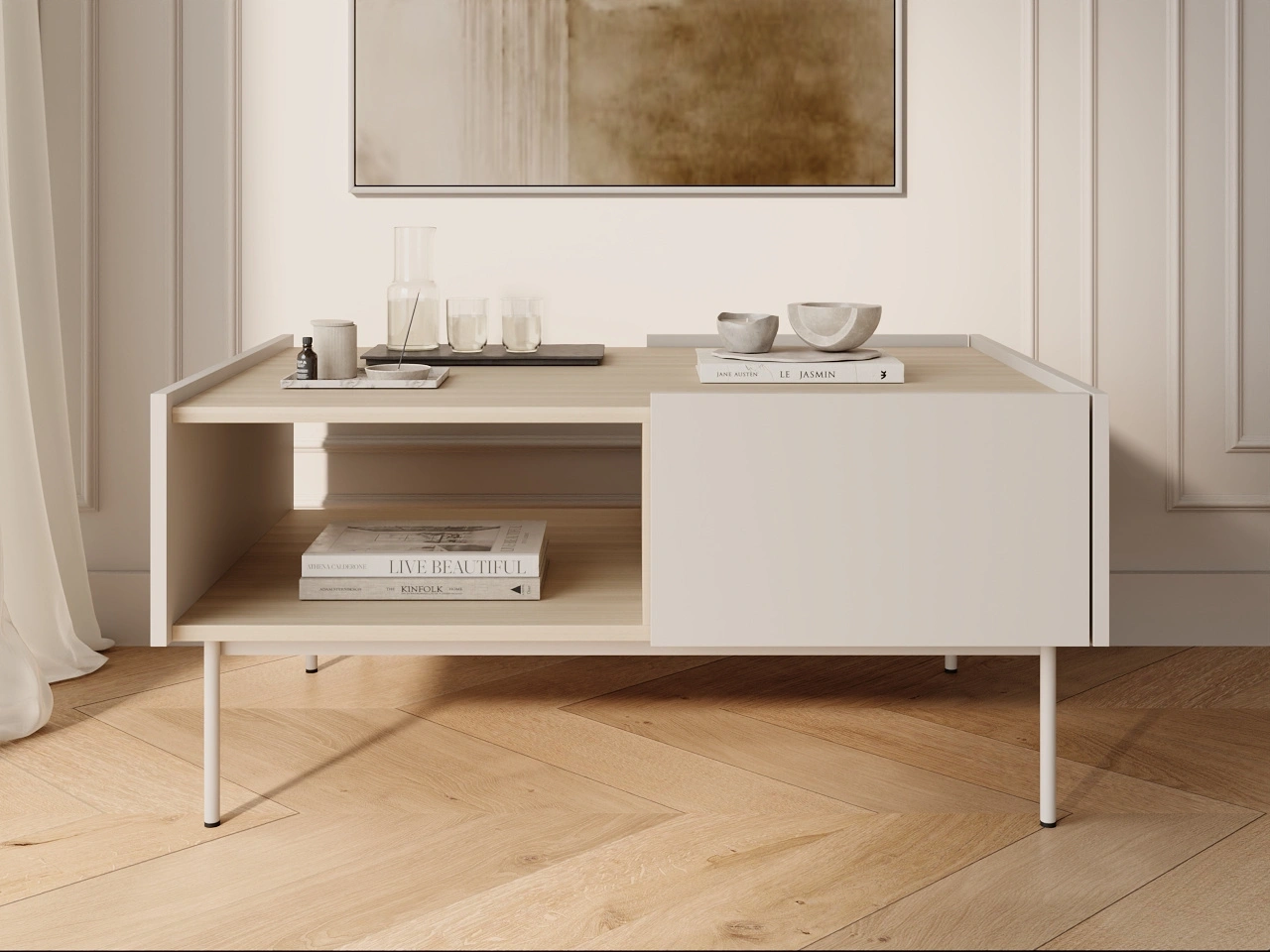 Couchtisch mit Stauraum Drevo Cashmere