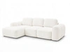 Ecksofa L-Form mit Schlaffunktion und Bettkasten Avelin Links Creme