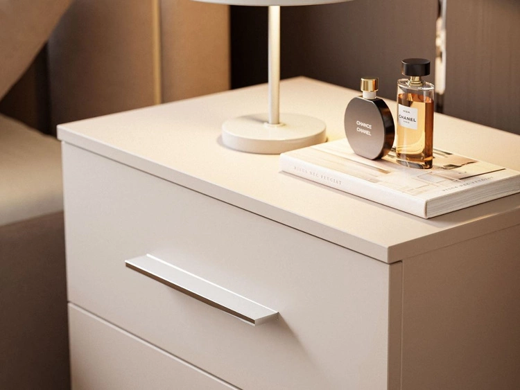 Nachttisch mit zwei Schubladen Nuveo Kaschmir