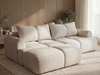 Ecksofa L-Form Links mit Schlaffunktion und Bettkasten Bonno Beige