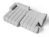 Ecksofa L-Form Links mit Schlaffunktion und Bettkasten Caleo Hellgrau