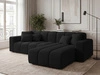 Ecksofa L-Form Rechts Nork Schwarz