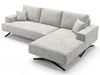 Ecksofa L-Form auf Metallbeinen Leto Rechts Grau
