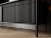 TV-Lowboard mit Türen 153 cm Sorano Schwarz