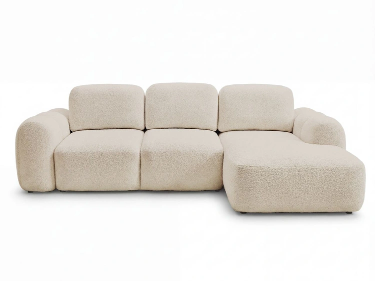Ecksofa L-Form mit Schlaffunktion und Bettkasten Avelin Rechts Beige