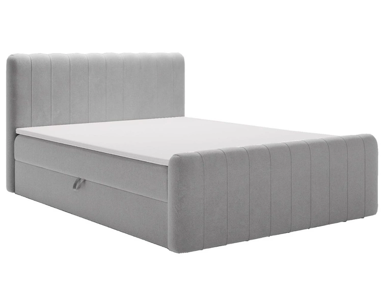 Boxspringbett mit Bettkasten 160x200 Osteno Grau