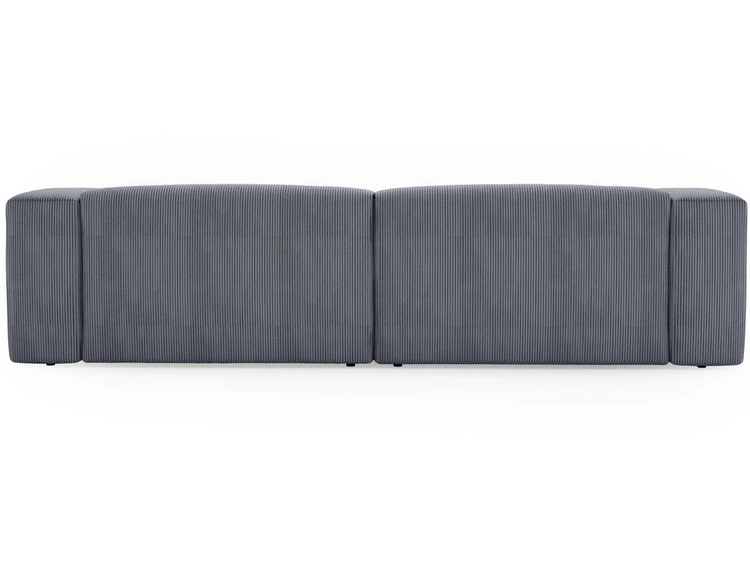 Ecksofa L-Form Rechts Moderne Cord Ecksofa Landi Grau