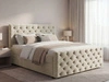Boxspringbett mit Bettkasten 140x200 Montego Creme