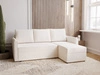 Ecksofa L-Form mit Schlaffunktion und Bettkasten Vasto Beige
