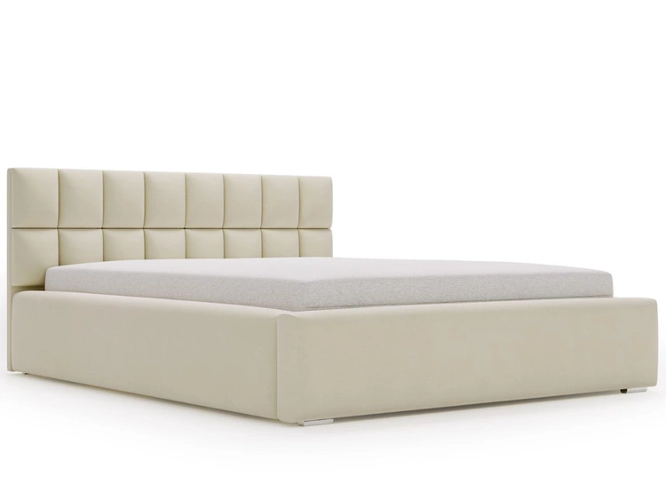 Polsterbett mit Bettkasten und Lattenrost 120x200 Hugo Beige