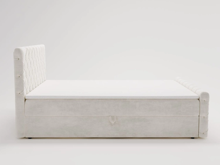 Boxspringbett mit Bettkasten 160x200 Lunaris Creme