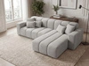Ecksofa L-Form Rechts Nork Grau