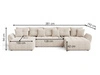 Wohnlandschaft mit Schlaffunktion und Bettkasten Decor U Beige