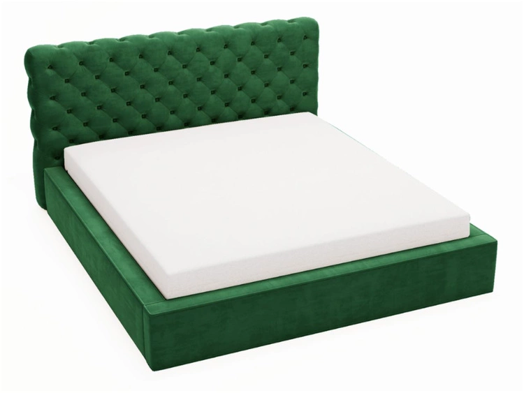 Polsterbett mit Bettkasten und Lattenrost 120x200 Apollo Grün