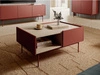 Couchtisch mit Stauraum Drevo Rot