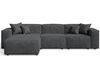 Ecksofa L-Form Links Arizona Dunkelgrau
