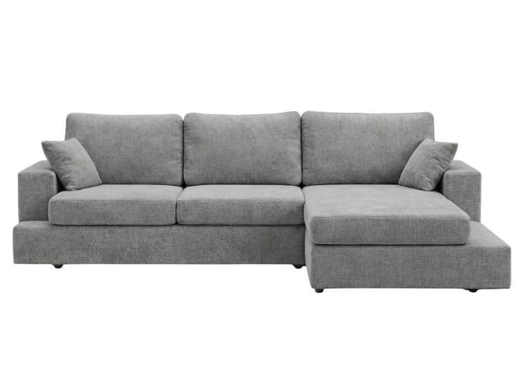 Ecksofa L-Form fürs Wohnzimmer Nesto Rechts Grau