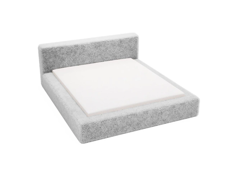 Polsterbett mit Bettkasten und Lattenrost 160x200 Enjoy Hellgrau