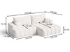 Ecksofa L-Form Rechts mit Schlaffunktion und Bettkasten Caleo Beige
