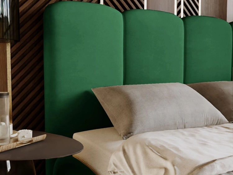 Polsterbett mit Bettkasten und Lattenrost 120x200 Galli Grün