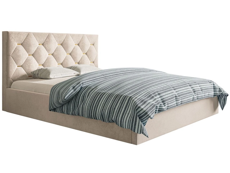 Polsterbett mit Bettkasten und Lattenrost 180x200 Salento Beige