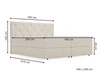 Boxspringbett mit Bettkasten 180x200 Napoli Grau