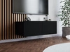 TV-Lowboard mit Türen 100 cm Kioto Schwarz matt