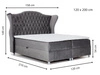 Boxspringbett mit Bettkasten 120x200 Kate Schwarz