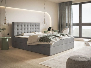 Boxspringbett mit Bettkasten 160x200 Denza Grau
