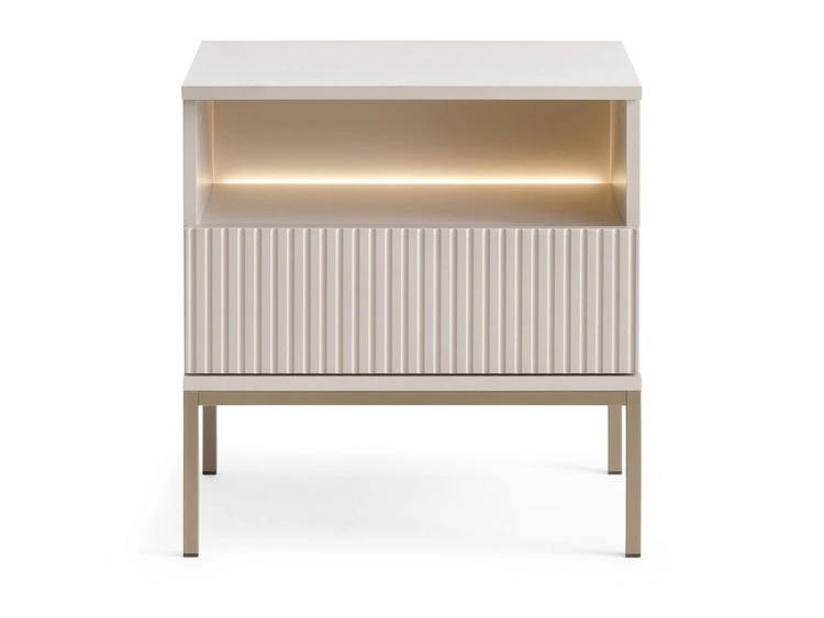 Nachtschrank mit Schublade und Led Deo Kaschmir