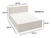 Boxspringbett mit Bettkasten 120x200 Lunaris Creme