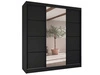 Schiebetürenschrank mit Spiegel 200 cm Vello Schwarz