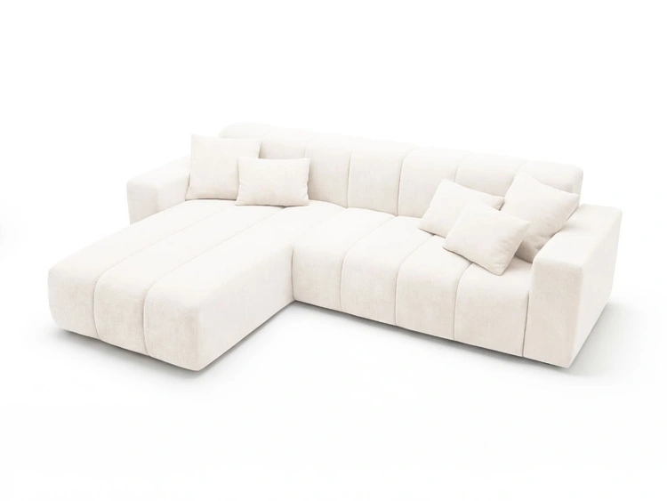 Ecksofa L-Form Links Nork Creme