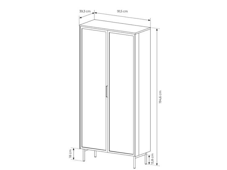 Glasvitrine mit Schubladen und LED-Beleuchtung Lumina Eiche Dunin