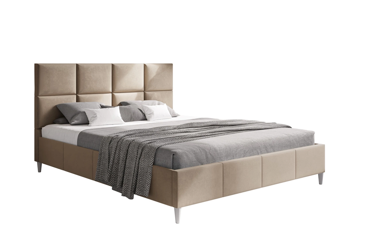 Doppelbett Glamour Luxe 140x200 - Beige