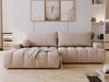 Ecksofa L-Form mit Schlaffunktion und Bettkasten Havi Links Beige