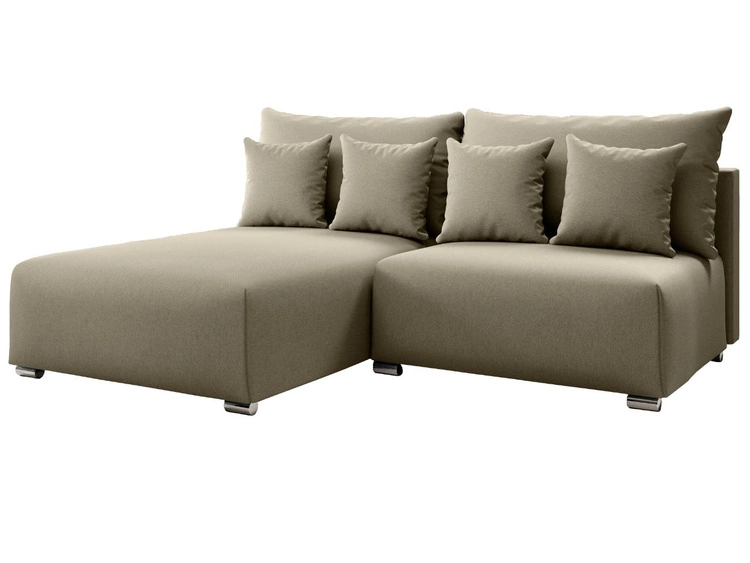 Ecksofa L-Form Links mit Schlaffunktion und Bettkasten Ronni Beige