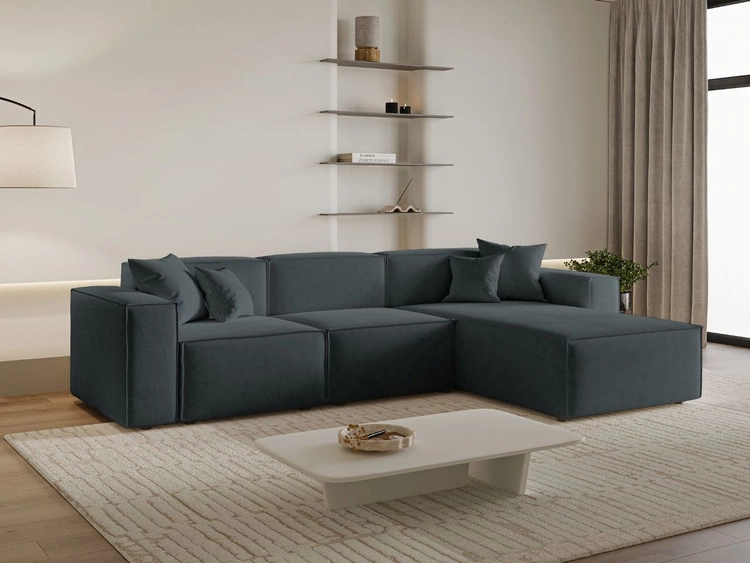 Ecksofa L-Form Rechts Arizona Dunkelgrau