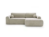 Ecksofa L-Form mit Schlaffunktion und Bettkasten Savana Rechts Hellbeige