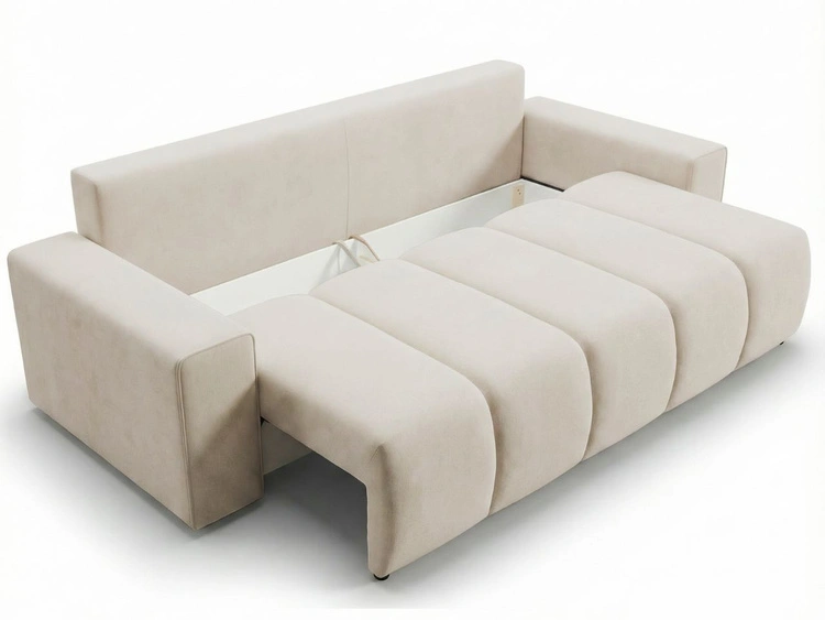 Schlafsofa mit Bettfunktion und Bettkasten Miro Beige
