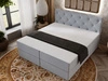 Boxspringbett mit Bettkasten 140x200 Napoli Grau