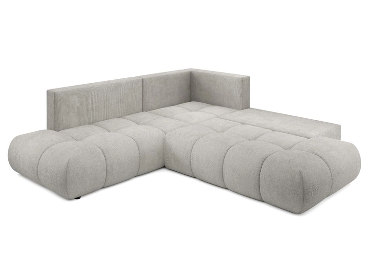 Ecksofa mit Schlaffunktion und Bettkasten Links Kair Hellgrau