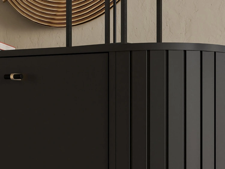 Couchtisch mit Stauraum Soria Schwarz mat