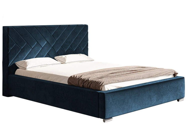 Polsterbett mit Bettkasten und Lattenrost 180x200 Tonale Dunkelblau