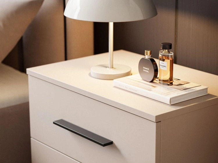 Nachttisch mit zwei Schubladen Nuveo Kaschmir