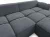 Ecksofa L-Form Rechts mit Schlaffunktion und Bettkasten Bonno Dunkelgrau