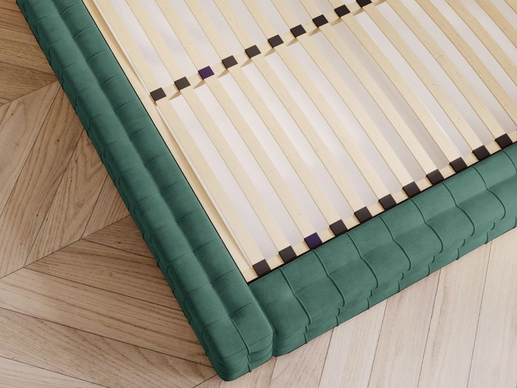 Polsterbett mit Bettkasten und Lattenrost 120x200 Barbados Grün