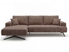 Ecksofa L-Form auf Metallbeinen Leto Links Braun